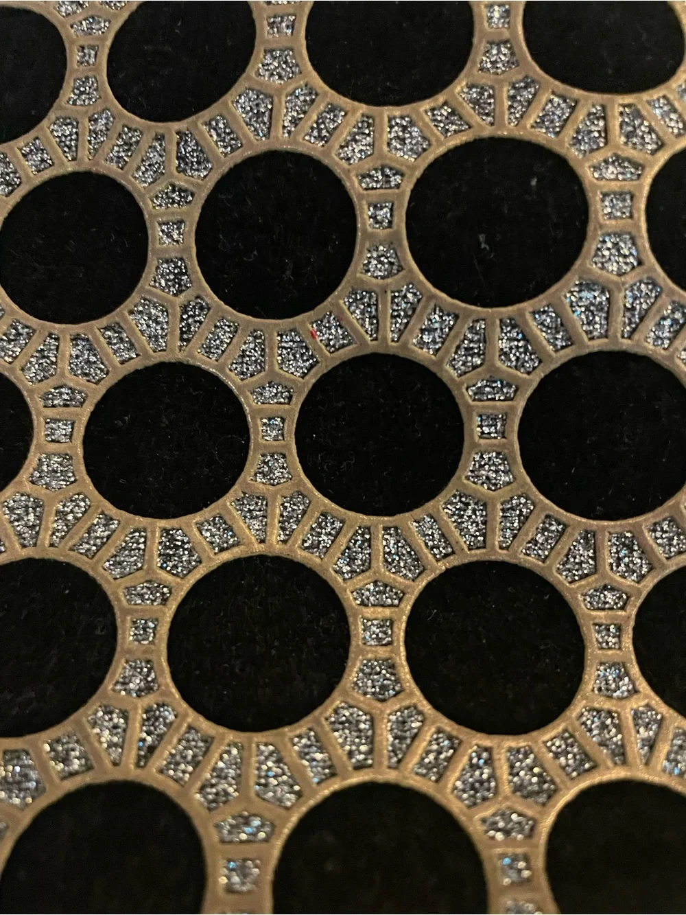 Gold and Black Polka Dot Women's Clutch Bag